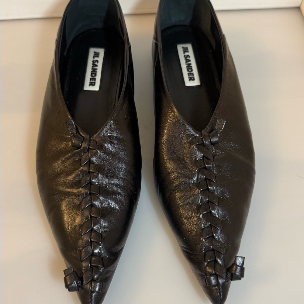 Jil Sander Black Leather Shoes